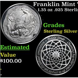 Franklin Mint "The Genius Of Michelangelo" 1.35 oz .925 Sterling Silver Medal Grades