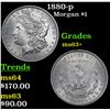 Image 1 : 1880-p Morgan Dollar $1 Grades Select+ Unc