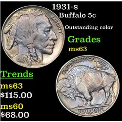 1931-s Buffalo Nickel 5c Grades Select Unc