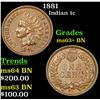 Image 1 : 1881 Indian Cent 1c Grades Select+ Unc BN