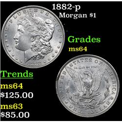 1882-p Morgan Dollar $1 Grades Choice Unc