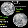 Image 1 : 1925-p Peace Dollar $1 Grades GEM Unc