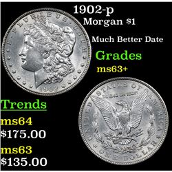 1902-p Morgan Dollar $1 Grades Select+ Unc