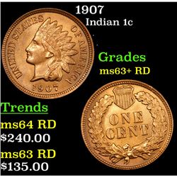 1907 Indian Cent 1c Grades Select+ Unc RD