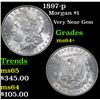 Image 1 : 1897-p Morgan Dollar $1 Grades Choice+ Unc