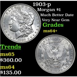 1903-p Morgan Dollar $1 Grades Choice+ Unc