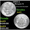 Image 1 : 1902-o Morgan Dollar $1 Grades GEM Unc