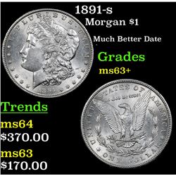 1891-s Morgan Dollar $1 Grades Select+ Unc