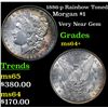 Image 1 : 1886-p Rainbow Toned Morgan Dollar $1 Grades Choice+ Unc