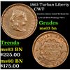Image 1 : 1863 Turban Liberty Civil War Token 1c Grades Select Unc BN