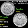 Image 1 : 1923-s Monroe Old Commem Half Dollar 50c Grades Choice Unc