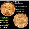 Image 1 : 1924-p Lincoln Cent 1c Grades Choice+ Unc RD