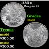 Image 1 : 1885-o Morgan Dollar $1 Grades GEM+ Unc