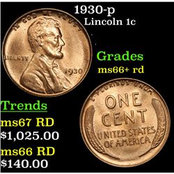 1930-p Lincoln Cent 1c Grades GEM++ RD