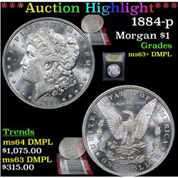 ***Auction Highlight*** 1884-p Morgan Dollar $1 Graded Select Unc+ DMPL By USCG (fc)