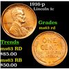 Image 1 : 1916-p Lincoln Cent 1c Grades Select+ Unc RD