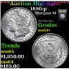 Image 1 : ***Auction Highlight*** 1890-p Morgan Dollar $1 Graded Choice+ Unc By USCG (fc)