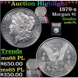 ***Auction Highlight*** 1879-s Morgan Dollar $1 Graded GEM+ UNC PL By USCG (fc)