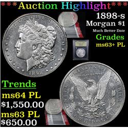 ***Auction Highlight*** 1898-s Morgan Dollar $1 Graded Select Unc+ PL By USCG (fc)