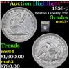 Image 1 : ***Auction Highlight*** 1856-p Seated Liberty Quarter 25c Graded Select+ Unc By USCG (fc)