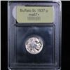 Image 4 : ***Auction Highlight*** 1937-p Buffalo Nickel 5c Graded Gem++ Unc By USCG (fc)
