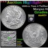 Image 1 : ***Auction Highlight*** 1890-cc Vam 4 Tailbar Morgan Dollar $1 Graded Select+ Unc By USCG (fc)