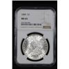 Image 2 : NGC 1889-p Morgan Dollar $1 Graded ms65 By NGC