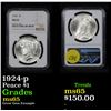 Image 1 : 1924-p Peace Dollar $1 Grades GEM Unc