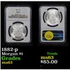 Image 1 : 1882-p Morgan Dollar $1 Grades Select Unc