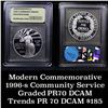 Image 1 : 1996-S Community Service . . Proof Commem Dollar 1 Grades GEM++ Proof Deep Cameo