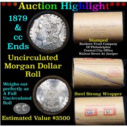 ***Auction Highlight*** 1879 & CC Uncirculated Morgan Dollar Shotgun Roll . . (fc)