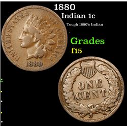 1880 Indian Cent 1c Grades f+