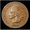 Image 2 : 1880 Indian Cent 1c Grades f+