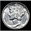 Image 2 : 1942-p Mercury Dime 10c Grades Choice Unc+ FSB