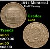 Image 1 : 1844 Montreal Half Penny 1/2c Grades Select AU
