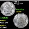 Image 1 : 1888-o Morgan Dollar $1 Grades Select+ Unc