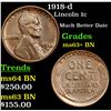 Image 1 : 1918-d Lincoln Cent 1c Grades Select+ Unc BN