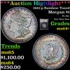 Image 1 : ***Auction Highlight*** 1882-p Rainbow Toned Morgan Dollar $1 Graded Choice+ Unc By USCG (fc)