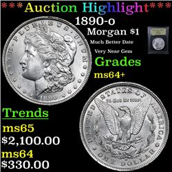 ***Auction Highlight*** 1890-o Morgan Dollar $1 Graded Choice+ Unc By USCG (fc)