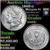Image 1 : ***Auction Highlight*** 1890-o Morgan Dollar $1 Graded Choice+ Unc By USCG (fc)