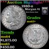 Image 1 : ***Auction Highlight*** 1880-o Morgan Dollar $1 Graded Select+ Unc By USCG (fc)