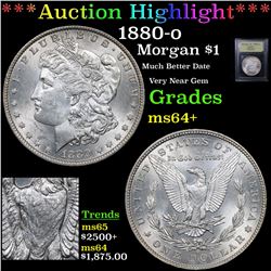 ***Auction Highlight*** 1880-o Morgan Dollar $1 Graded Choice+ Unc By USCG (fc)
