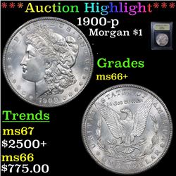 ***Auction Highlight*** 1900-p Morgan Dollar $1 Graded GEM++ Unc By USCG (fc)