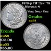 Image 1 : 1878-p 7tf Rev '79 Morgan Dollar $1 Grades Choice AU/BU Slider