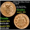 Image 1 : 1863 Not One Cent Civil War Token 1c Grades Select+ Unc BN