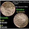 Image 1 : 1863 Turban Liberty Civil War Token 1c Grades vg details