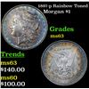 Image 1 : 1897-p Rainbow Toned Morgan Dollar $1 Grades Select Unc