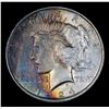 Image 2 : 1924-p Rainbow Toned Peace Dollar $1 Grades Select Unc