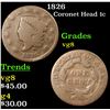 Image 1 : 1826 Coronet Head Large Cent 1c Grades vg, very good