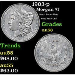 1903-p Morgan Dollar $1 Grades Choice AU/BU Slider